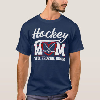 Hockey-Mama heiratete gefrorenen brach Eis-Hockeys T-Shirt