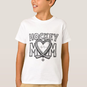 Hockey-Mama-Herzschlag T-Shirt
