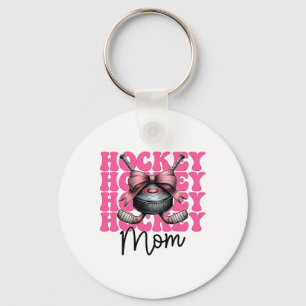 Hockey-Mama Hockey-Mutter Muttertag Rosa Coquette Schlüsselanhänger
