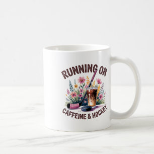 Hockey-Mama läuft auf Koffein Eiskaffee Hockey Kaffeetasse