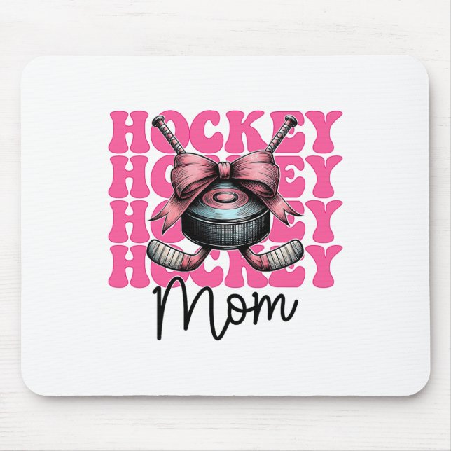 Hockey-Mama Muttertag Rosa Coquette  Mousepad (Vorne)