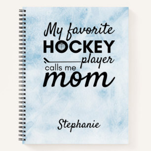 Hockey Mama Notebook Lieblings-Spieler Blue Eis Notizbuch