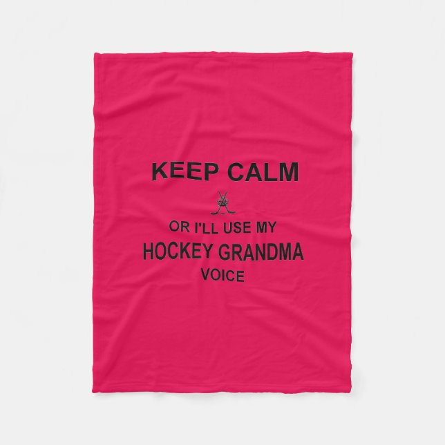 Hockey-Mama - Oma Behalte Calm Crown Blanket Fleecedecke (Vorderseite)
