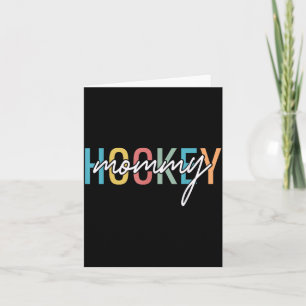 Hockey-Mama Retro Vintage Hockey-Spieler Liebhaber Karte