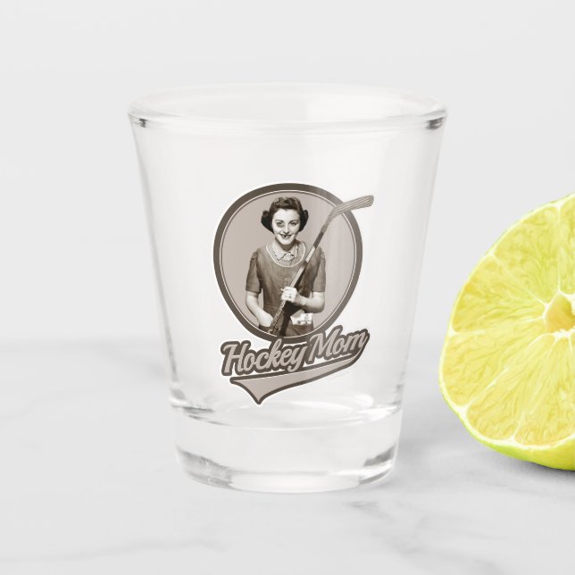 Hockey-Mama Schnapsglas (Vorderseite)