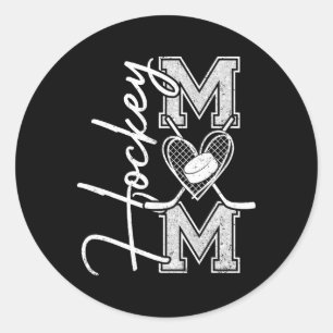 Hockey-Mama Spieltag Eishockey-Mama Mutter Runder Aufkleber