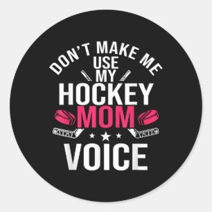 Hockey-Mama-Teamspielerin-Muttertags-Feld-Eis-Spie Runder Aufkleber