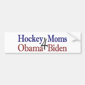 Hockey-Mamas 4 Obama Biden Autoaufkleber