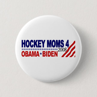Hockey-Mamas für Obama Biden Button