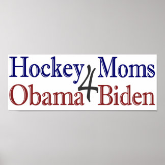 Hockey-Mamas für Obama Biden Poster