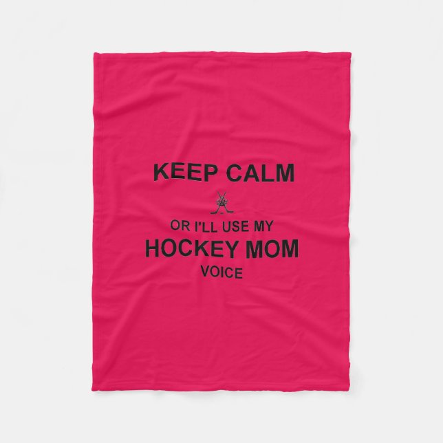 Hockey-Mamma behalten ruhige Fleece-Decke Fleecedecke (Vorderseite)