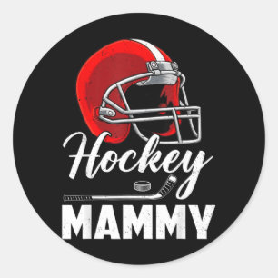 Hockey Mammy Hockey Spieler Familie passend Runder Aufkleber