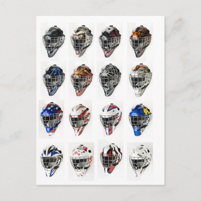 Hockey-Masken Postkarte (Vorderseite)