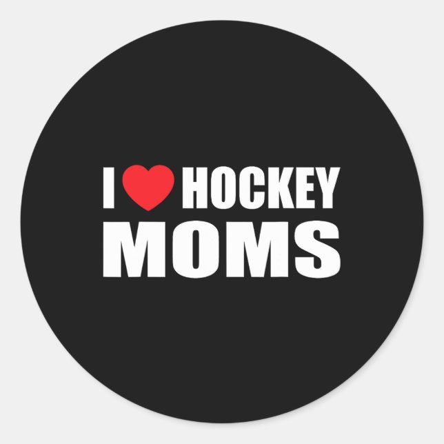 Hockey Men I Liebe Hockey Mamas Runder Aufkleber (Vorderseite)