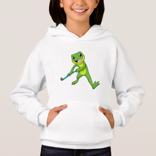 Hockey mit Hockey-Schläger Hoodie (Vorderseite)