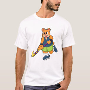 Hockey mit Hockeyschläger T-Shirt
