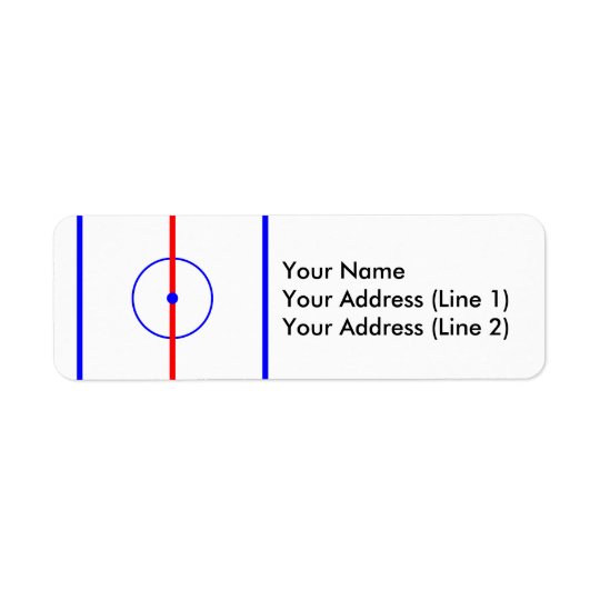Hockey-Mitte-Eis u. blaue Linien