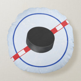 Hockey-Mitteleis-Kobold-Kissen Rundes Kissen