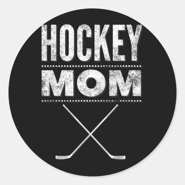 Hockey-Mutter-Shirt zum Muttertag Runder Aufkleber (Vorderseite)