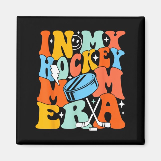 Hockey-Mutter-Vibes Magnet (Vorne)