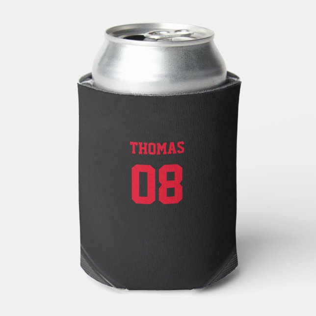 Hockey Name und Nummer Personalisiert Can Cooler Dosenkühler (Kanne Vorderseite)