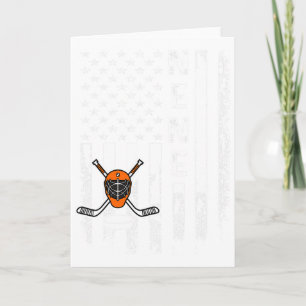 Hockey Nene Amerikanische Flagge Vintage Weihnacht Karte