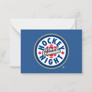 Hockey Night - Logo in Kanada Mitteilungskarte