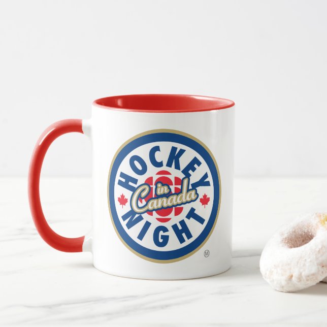 Hockey Night - Logo in Kanada Tasse (Mit Donut)