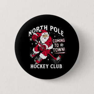 Hockey Nordpol kommt zu Weihnachten in die Stadt Button