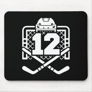 Hockey Nummer 12 Trikot Lustiger Hockeyspieler Spi Mousepad