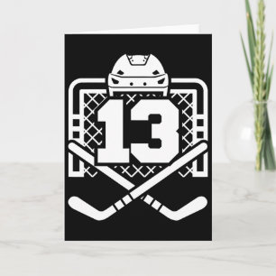 Hockey Nummer 13 Trikot Lustiger Hockeyspieler Spi Karte