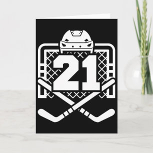 Hockey Nummer 21 Trikot Lustiger Hockeyspieler Spi Karte