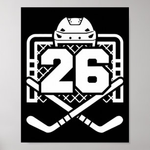 Hockey Nummer 26 Trikot Lustiger Hockeyspieler Spi Poster