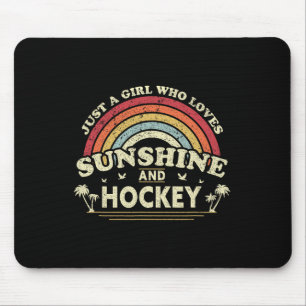 Hockey. Nur ein Mädchen, das Sonnenschein und Hock Mousepad