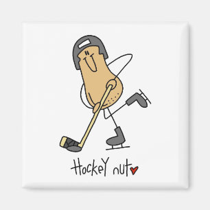 Hockey-Nuss-T-Shirts und Geschenke Magnet