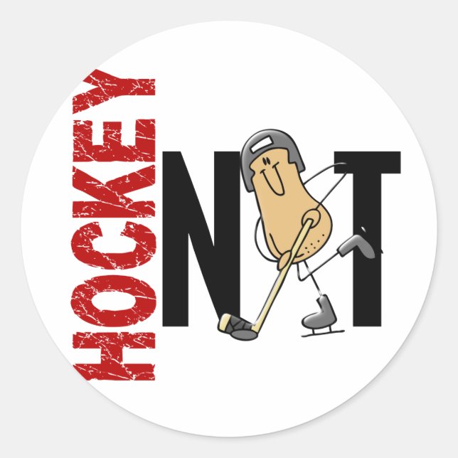 Hockey Nut 1 Runder Aufkleber (Vorderseite)