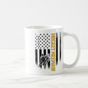 Hockey Oma Amerikanische Flagge Hockey Spieler Kaffeetasse