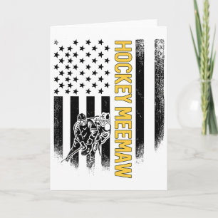 Hockey Oma Amerikanische Flagge Hockey Spielerin Karte