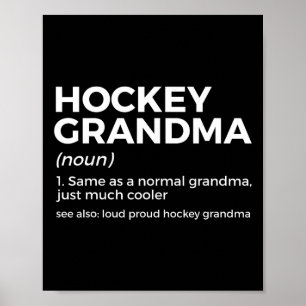 Hockey-Oma Definition Laut Stolz Hockey-Oma Poster