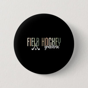 Hockey-Oma eines Feldhockeyspielers Oma Button