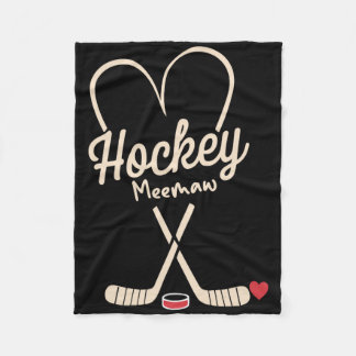 Hockey-Oma-Herz-Hockeyspieler Fleecedecke