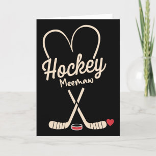 Hockey-Oma-Herz-Hockeyspieler Karte