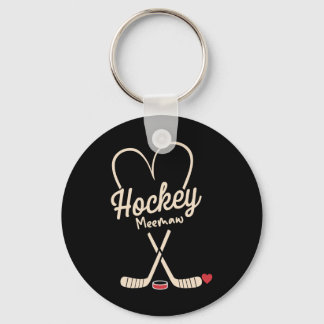 Hockey-Oma-Herz-Hockeyspieler Schlüsselanhänger