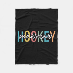 Hockey Oma Retro Vintage Hockeyspieler Liebhaber Fleecedecke