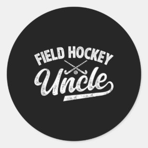 Hockey-Onkel eines Hockey-Spielers Onkel Runder Aufkleber