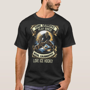 Hockey-Opa Echte Opas lieben Eishockey B T-Shirt