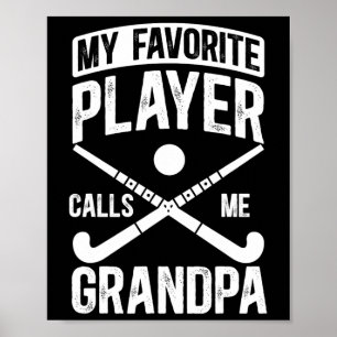Hockey-Opa Stolz Hockey-Spieler Gra Poster