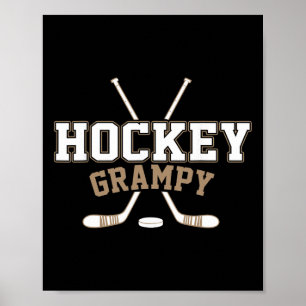 Hockey Opa Vintage-Hockeyliebhaber Poster