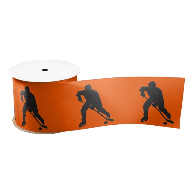 Hockey Orange Satinband (Spule)