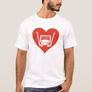 Hockey Papa Hockey Herz Liebe T-Shirt